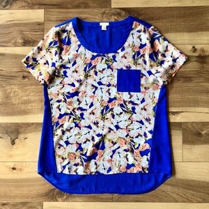 Floral Design J-Crew Blousy Tee
